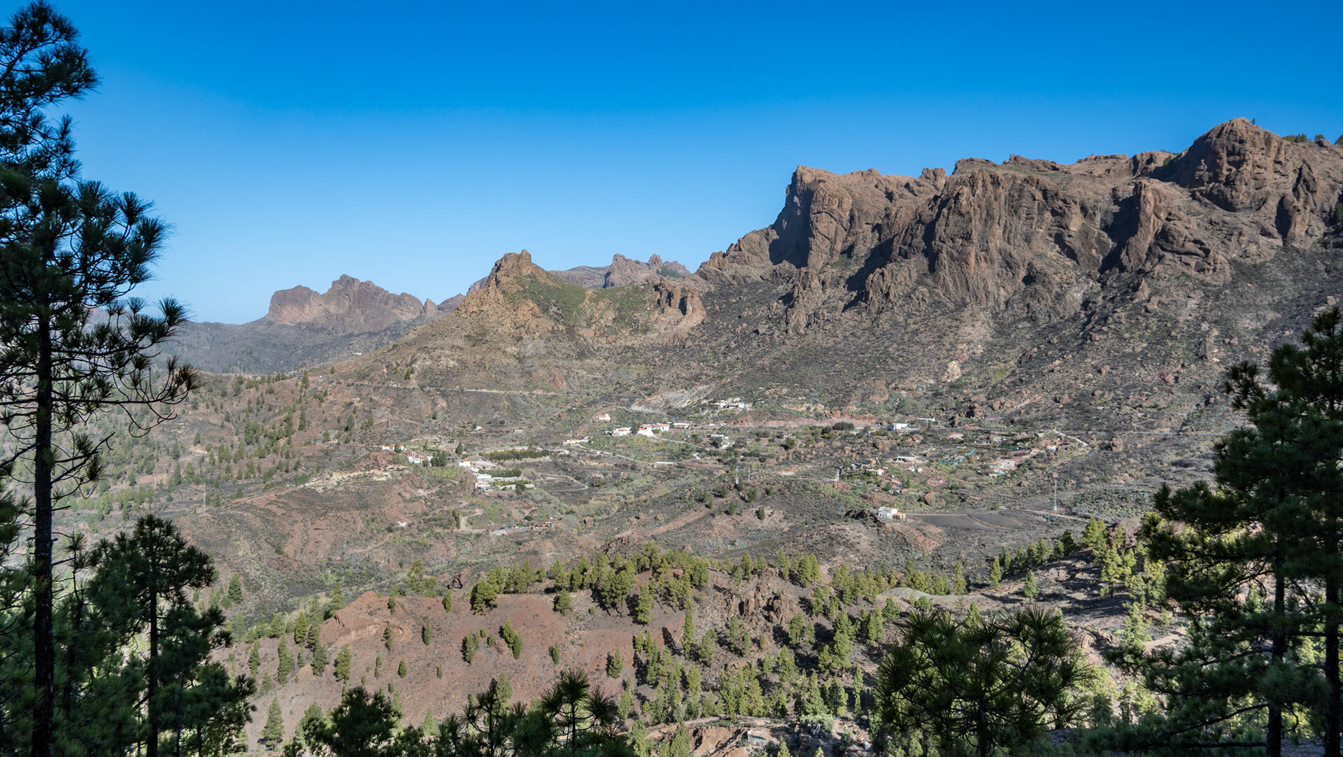 Bergpanorama vom Wanderweg S-60, Gran Canaria.