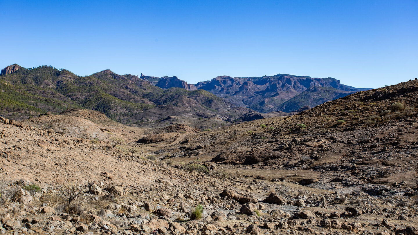 Die Rundwanderung bietet einen Ausblick über die Hochebene Majada Alta im Bergland Gran Canarias.