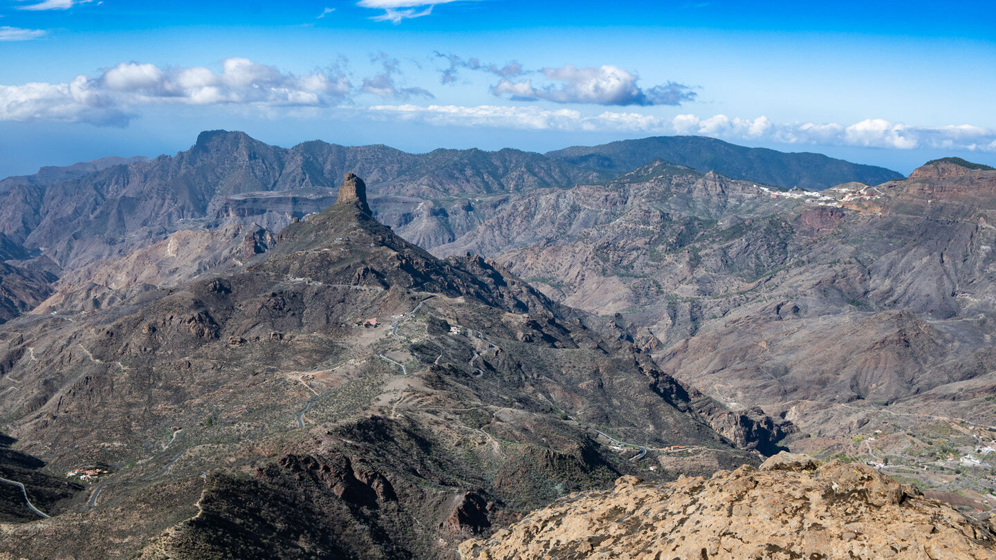 Vom Risco La Fogalera bietet sich ein guter Blick auf den Roque Bentayga.