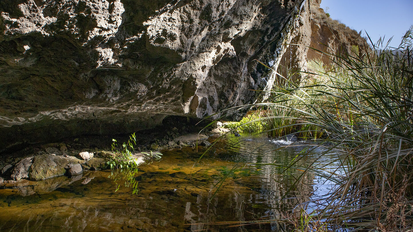 Das Wasserbecken an der Cascada Bonita liegt am Fuß des Wasserfalls.