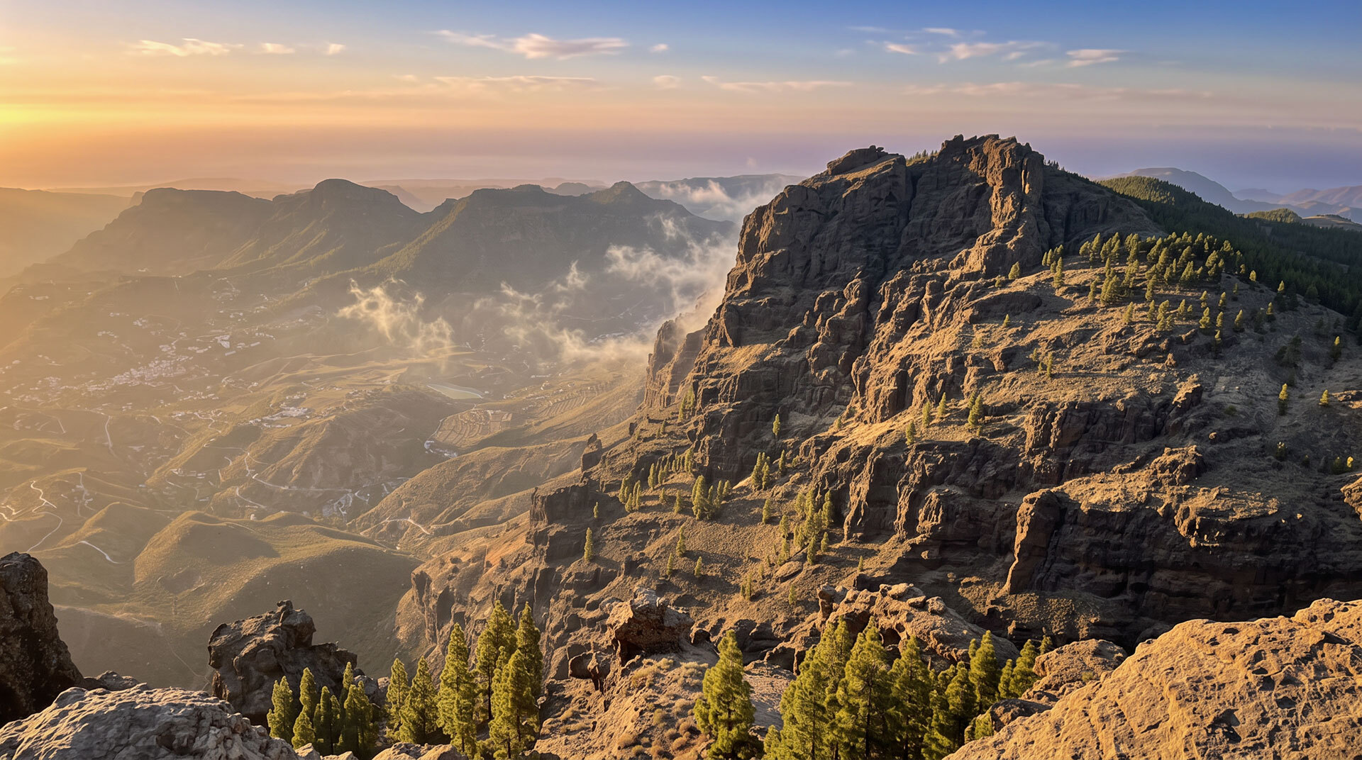 Blick auf den Campanario – einer der eindrucksvollsten Gebirgsblicke der Insel.