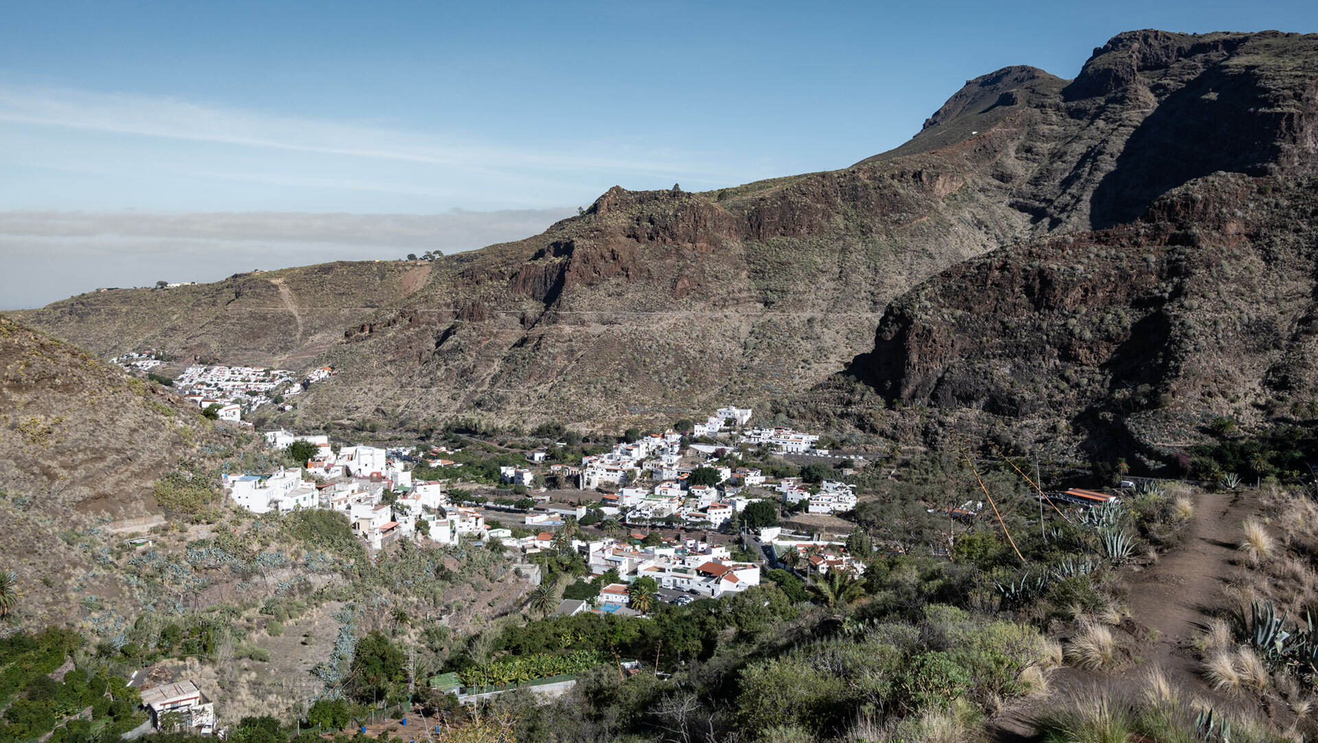 Auf dem Camino de los Romeros öffnet sich der Blick hinunter nach Agaete