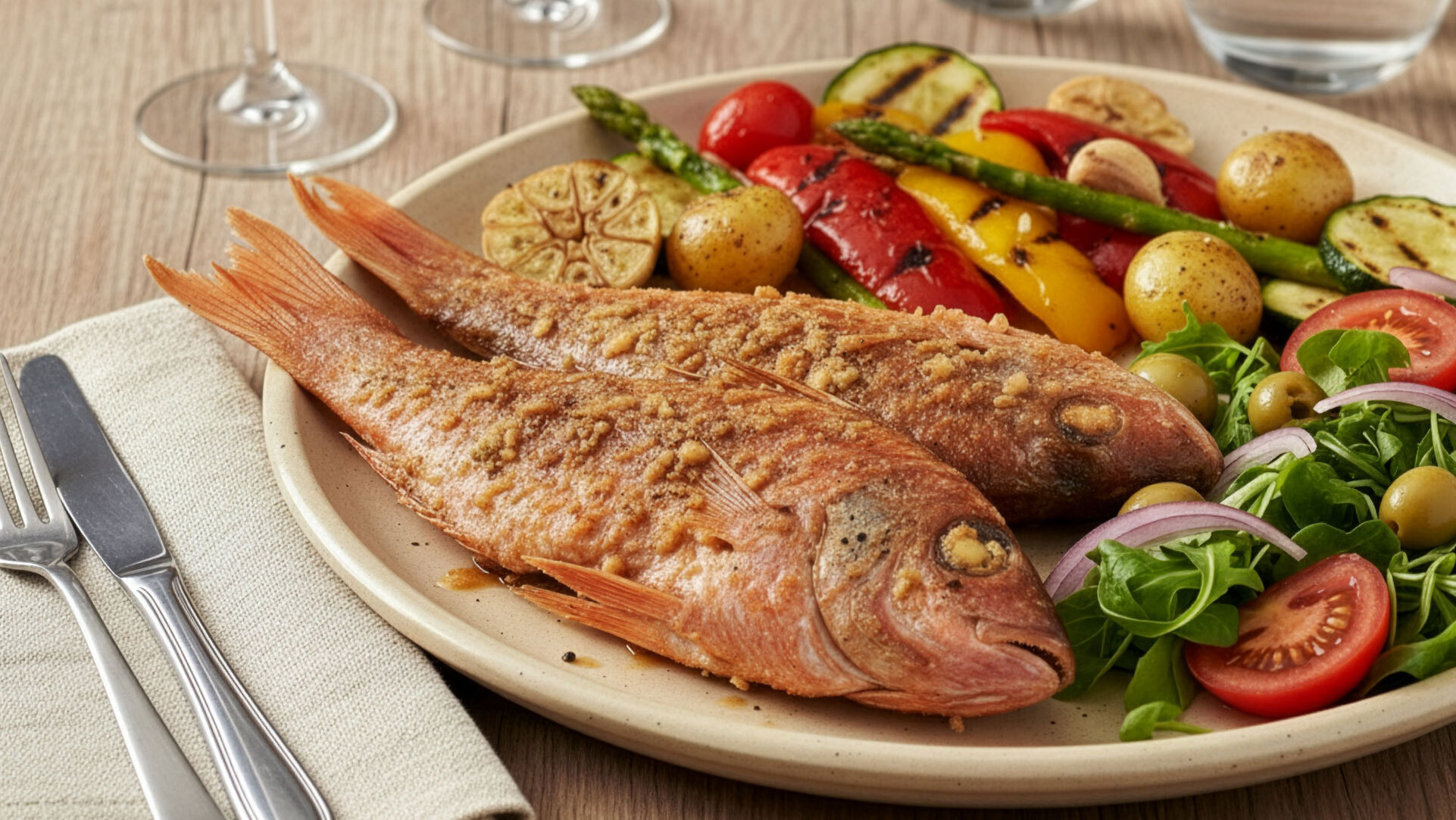 Der frittierte Papageienfisch (Vieja) zählt zu den beliebtesten Fischgerichten der kanarischen Küche.