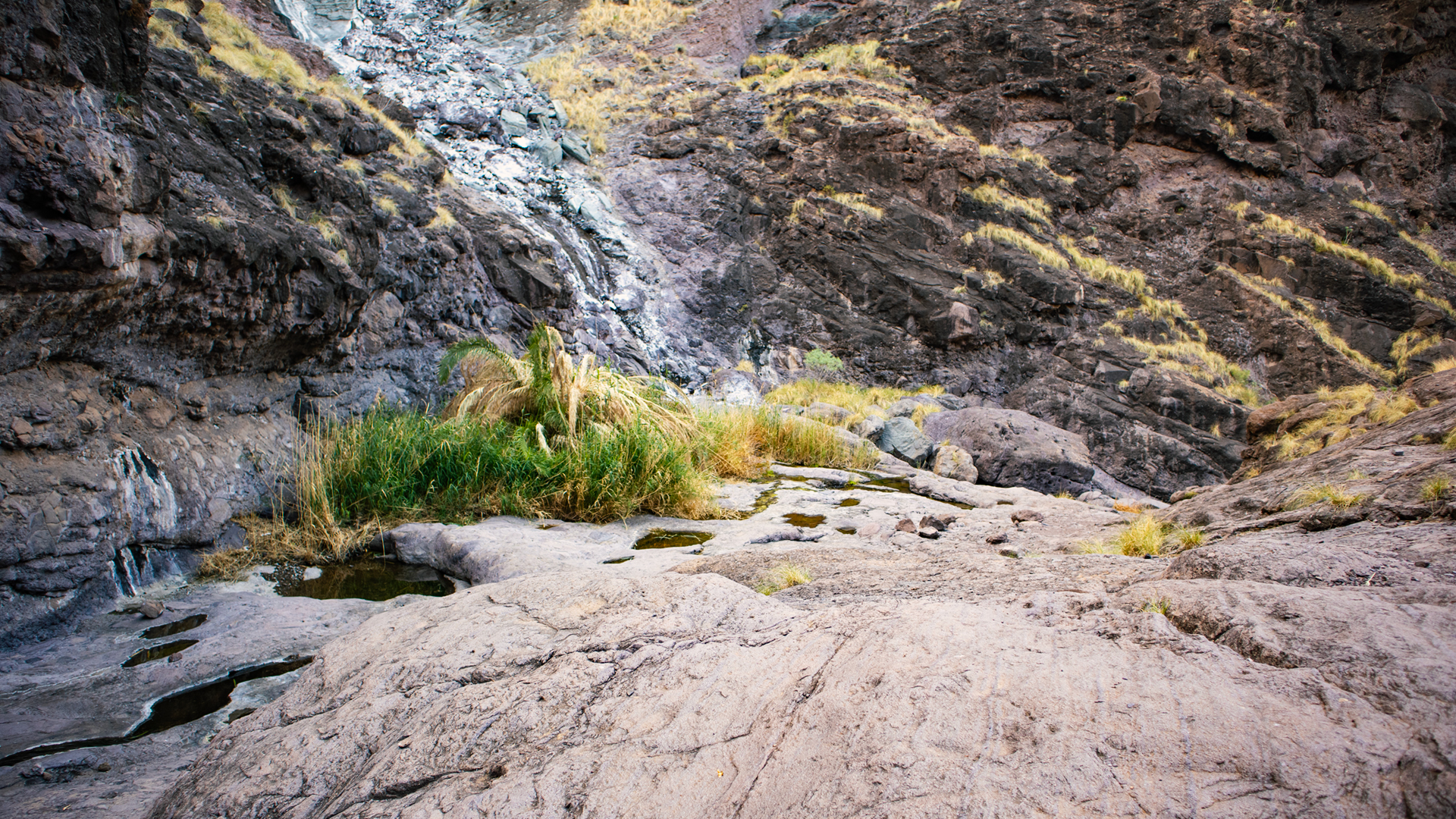 Geschliffene Schlucht nahe dem Charco Azul.