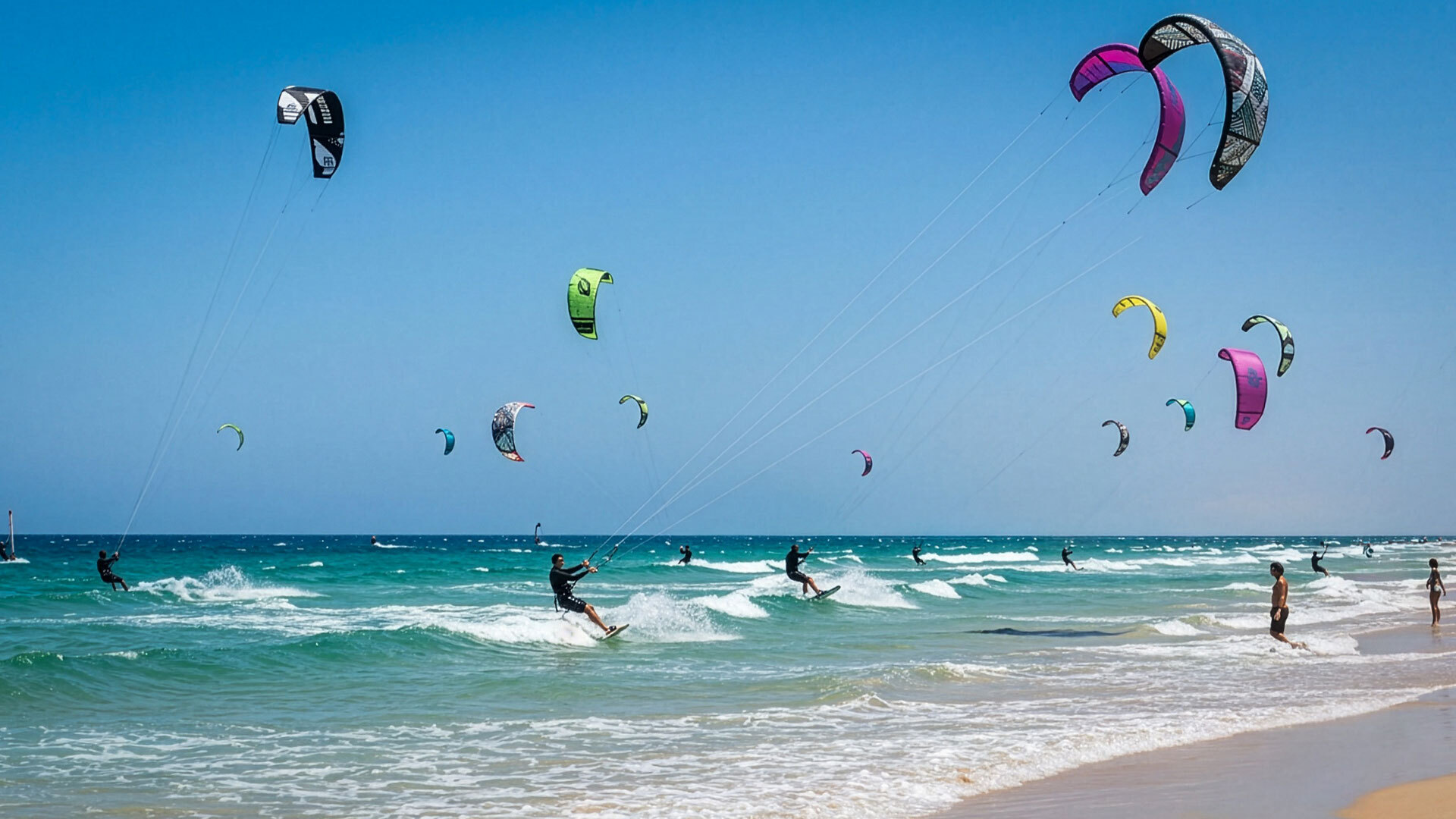 Kitesurfen ist auf Gran Canaria dank beständiger Winde und geeigneter Küstenabschnitte besonders beliebt.