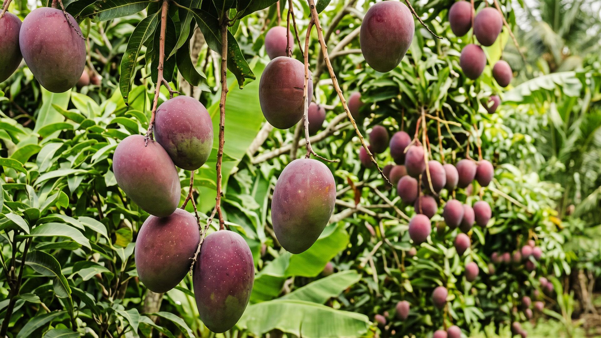Subtropische Früchte wie Mango gedeihen im milden Klima des Barranco de Mogán