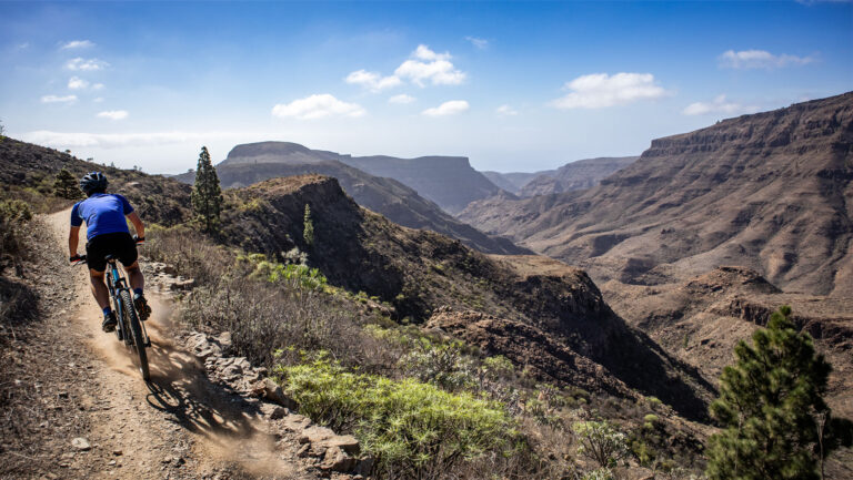 Von schroffem Bergland bis zu tiefen Schluchten – Gran Canaria bietet Mountainbikern ein Terrain voller Herausforderungen.