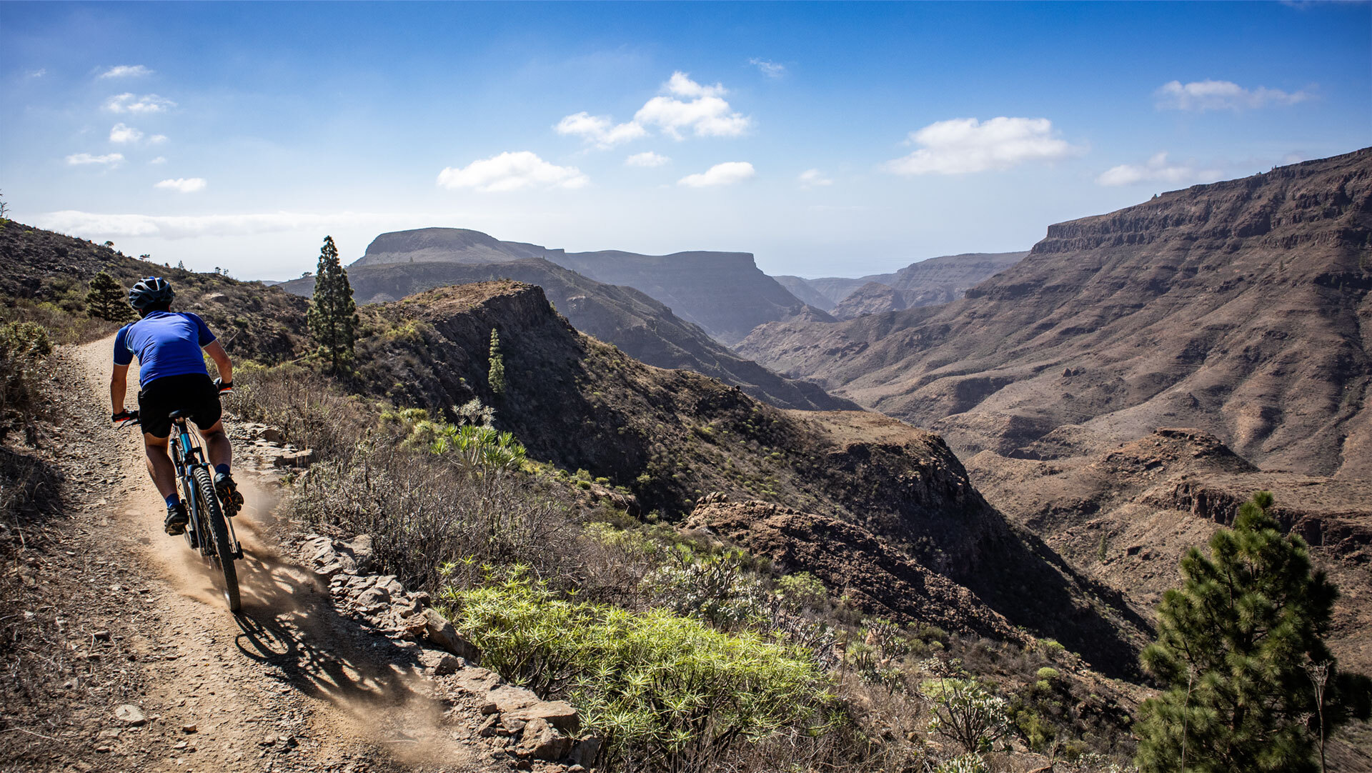Von schroffem Bergland bis zu tiefen Schluchten – Gran Canaria bietet Mountainbikern ein Terrain voller Herausforderungen.