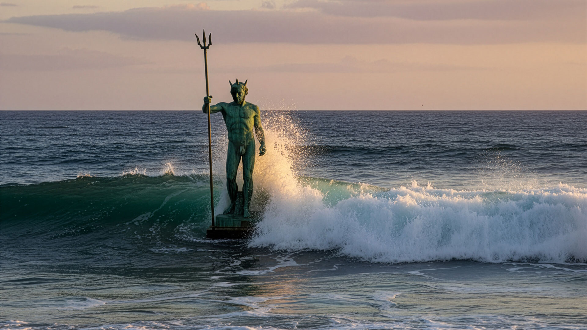 Neptun-Statue an der Playa de Melenara