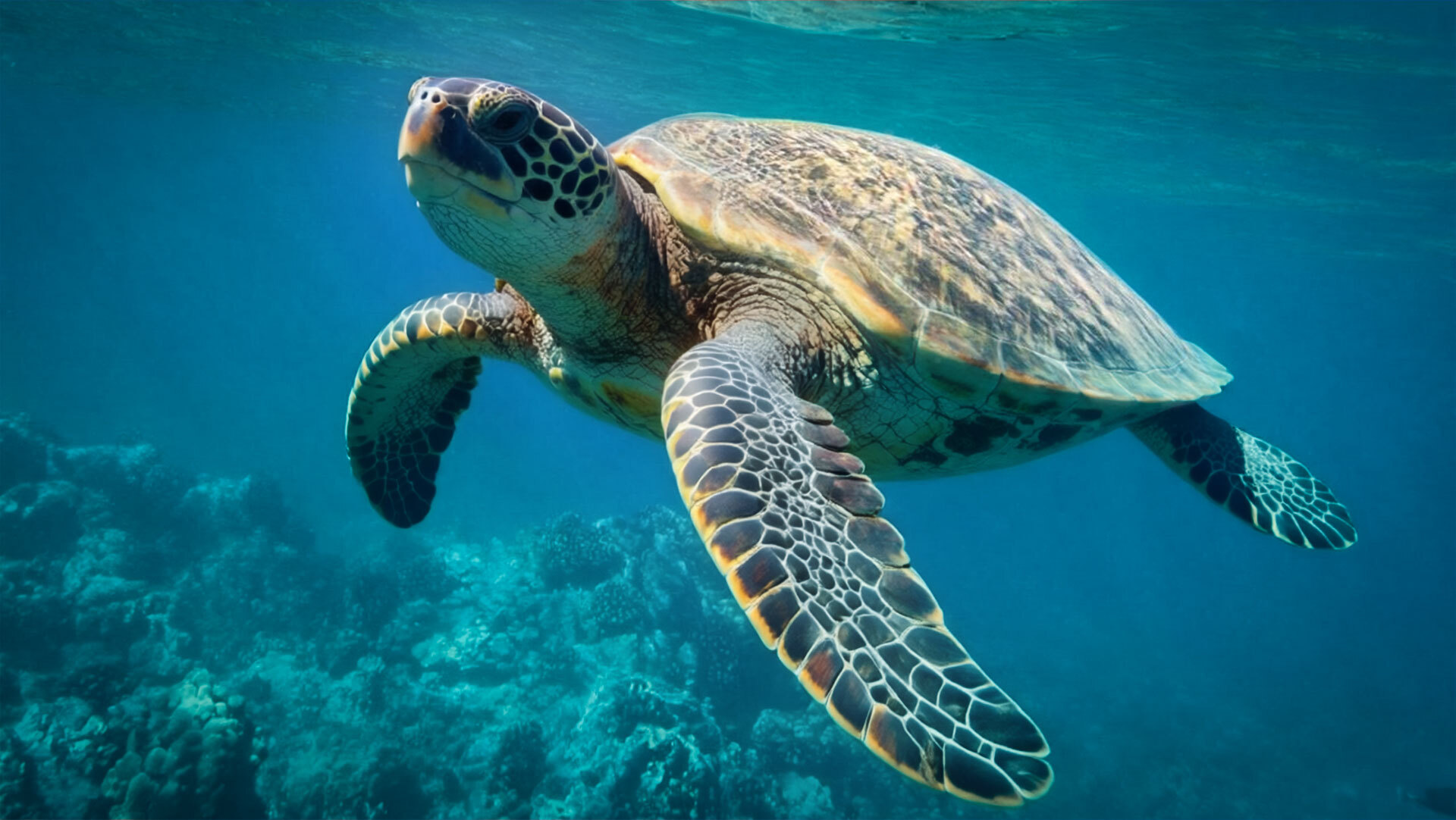 Die Unechte Karettschildkröte ist die am häufigsten anzutreffende Meeresschildkröte in den Gewässern Gran Canarias.